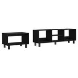 Eclipse Living Room Duo Set with TV Stand And Coffee Table with Steel Accents B200P173208