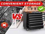6-Drawer Rolling Tool Chest Cabinet, Large Capacity Metal Tool Box with Wheels and Locking, Roll 09095142