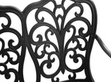 Patio Garden Bench Metal Park Bench Cast Aluminum Outdoor Furniture with Floral Rose for 51501438