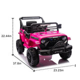 ZUN 12V Kids Ride On Electric Truck Car W/Parents Control,2WD,Four-wheel suspension,Early education W1578P187456