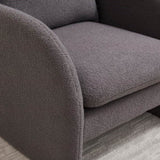 Modern Sherpa Upholstered Accent Chair, Comfortable Living Room Armchair, Lounge chair for Bedroom, W1765P169734