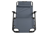 Portable Dual Purposes Extendable Folding Reclining Chair Grey 73061425
