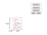 White Medicine Cabinet with Door and Included Mirror B062P252176