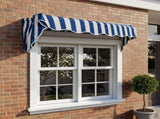 4' Window Door Awning Sun Shade Canopy Outdoor Patio Cover, Blue & White Stripes 23642266