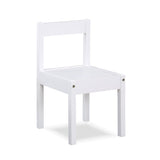 ZUN Della 3-Piece Solid Wood Kids Table & Two Chair Set, White B022P174731