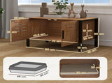 Cat Litter Box Enclosure, Elevated Litter Box Cabinet with Tall Legs & Scratching Board, 31.5"L x 20028223