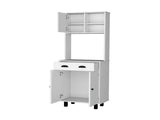 White 1-Drawer Kitchen Pantry B062P175053