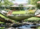 3-in-1 Camping Hammock with Automatic Pop-Up Mosquito Net, Lightweight 70D Nylon Portable Hammock 31433634