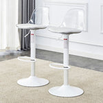 ZUN Modern minimalist bar chairs and bar stools. Can rotate 360 &deg; and adjust lifting. PET backrest and W1151135513