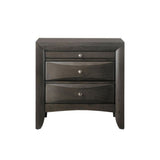 Wooden Nightstand with 2 Drawers and 1 Tray, Gray Oak B016P253013