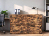 Wooden Filing Cabinet, Barn Door with 2 Drawers, Wide Clip, P2 Melamine-Faced 49639521