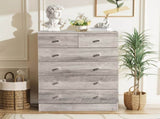Modern Simple 6-Drawer Dresser Gray 89621614