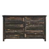 ZUN Farmhouse 8 Drawers Dresser Chests for Bedroom, Wood Rustic Wide Chset of Drawers,Storage Dressers W2393P197414