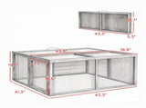 2-3 Rabbits Wooden Folding Rabbit Hutch for Apartment Indoor Use, Small Animal Habitat 50505091