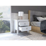 Breeze Four-Legged Modern Bedroom Nightstand, with Two Drawers B128P148672
