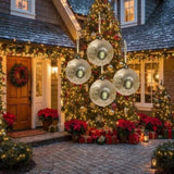 6PCS Set Christmas Ball Ornaments 3.9" Glass Hanging Balls for Tree Decor Holiday Party Set FBA 95151173