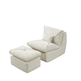 Compressed Lounge Chair with Ottoman, Modern Sofa for Small Spaces, Comfortable Upholstered Sofa for W1036P251827