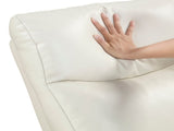 Contemporary Beige Double Reclining Sofa with Side Pocket 1pc Faux Leather Upholstery Plywood Living B011P501148