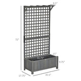 ZUN Wood Planter with Trellis for Vine Climbing （Prohibited by WalMart） 62491236