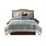 7 Piece Comforter Set Blue King B03597162