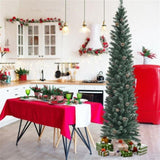 7FT Green Artificial Christmas Tree - 351 Lush Tips, 41 Realistic Pine Cones, Foldable Metal Stand 83960671