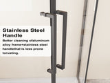Neo-Angle Sliding Shower Enclosure 36"x72", 1/4" Clear Tempered Glass Diamond Shaped Shower Door, W3048P469292