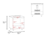 Bathroom Vanity, 2 Doors, 4 Shelves, Black Wengue B097P369431