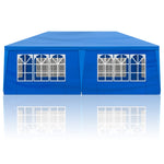 ZUN 10'x20' Outdoor Party Tent with 6 Removable Sidewalls, Waterproof Canopy Patio Wedding Gazebo, Blue 53823303