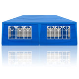 ZUN 10'x20' Outdoor Party Tent with 6 Removable Sidewalls, Waterproof Canopy Patio Wedding Gazebo, Blue 53823303