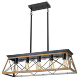 (Same as W134067498/L1003) 5-Light Walnut Farmhouse Chandeliers For Dining Room W1340P206631