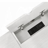 Natural and Black Writing Desk with USB Port B062P209216