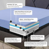 ZUN Bridgevine Home 12 inch Refresh Hybrid Cooling GelCare Memory Foam and Coil Adult Mattress, Cal King B108131485