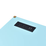 ZUN Baby Blue and Gold Writing Desk with USB Ports B062P184576