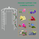 ZUN Metal Garden Arch Iron Garden Arbors Gazebo Dia 81.3'' x 114.2'' High Birdcage Shape Pergola W1586104488