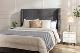 Harper Tall Headboard Upholstered Bed / 54" High Headboard / Elegant Simplicity / No Box Spring B083P152031