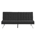 ZUN WOOD FRAME, STAINLESS LEG, FUTON, SOFA BED BLACK W2297P247597