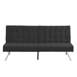 ZUN WOOD FRAME, STAINLESS LEG, FUTON, SOFA BED BLACK W2297P247597