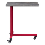 Red Accent Table and Wall Shelf Set B062P186442