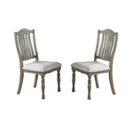 ZUN Classic Light Grey Plush Upholstered Cushion Chairs Set of 2pc Dining Chair Open Slats Back Design B011P193972