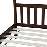 Twin House Bed with Headboard and Footboard, Twin Rubber Wood Bed with House Frame,Esspresso W504P225958