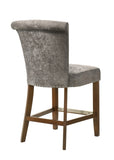 Auggie 20.5" Gray Fabric Counter Height Chair with Nailhead Trim B061128584