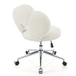 ZUN 360&deg;Swivel Height Adjustable,Swivel Chair,Teddy fabric,home office chair W680P143486