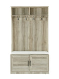 ZUN Wood Coat Rack, Storage Shoe Cabinet, with Clothes Hook, with Sponge Pad Product, Multiple Storage 67234760