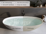 59'' Solid Surface Matte Tub, Solid Surface Soaking Tub, Stone Resin Freestanding Bathtub, Thick 38720386