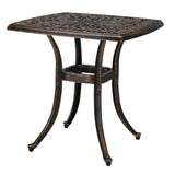 21.3inch Square Garden Cast Aluminum Table Bronze 66138118