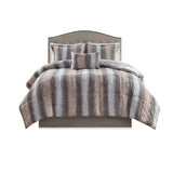 Full/Queen 4PC Faux Fur Comforter Set B03597117