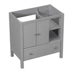 ZUN 30" Bathroom Vanity Base Only, Solid Wood Frame, Bathroom Storage Cabinet with Doors and Drawers, WF283480AAE