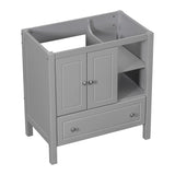 ZUN 30" Bathroom Vanity Base Only, Solid Wood Frame, Bathroom Storage Cabinet with Doors and Drawers, WF283480AAE