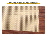 Rattan shoe cabinet with 1 drawer and 2 flip-top drawers, made of particleboard, 54*24*110cm, brown 69844102