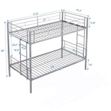 METAL BUNK BED SILVER W311121106